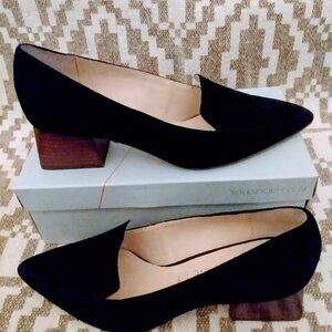 New Sole Society Women's Black Leather Pummps Size 11M